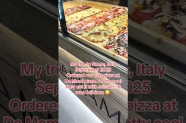 First meal when we arrived in Rome, Italy was at DaMami Pizza. #italianfood #italianfoodie #roma