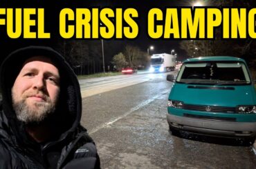 FUEL CRISIS Van Life! Stealth Camping in a Noisy Lay-by | VW T4