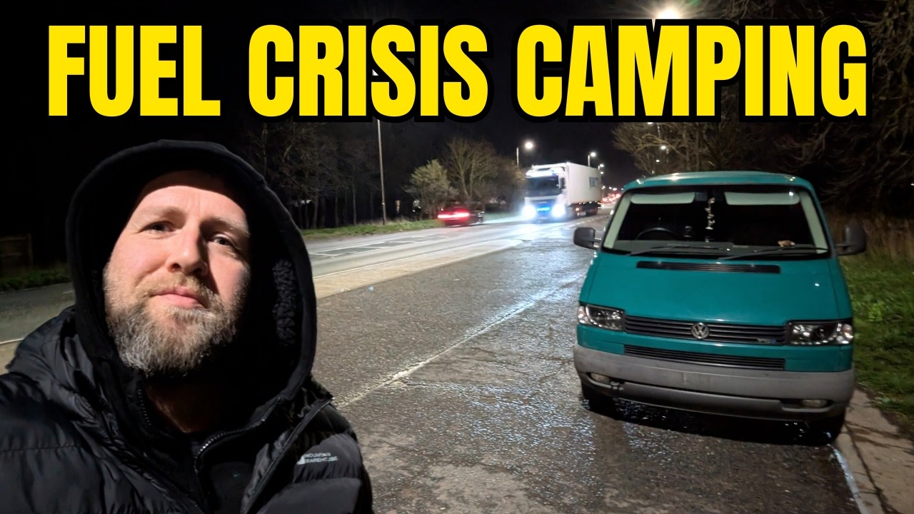 FUEL CRISIS Van Life! Stealth Camping in a Noisy Lay-by | VW T4 FUEL CRISIS Van Life! Stealth Camping in a Noisy Lay-by | VW T4