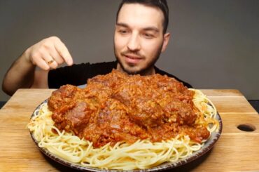 ASMR MUKBANG SPAGHETTI & MEATBALLSㅣLENT MENUㅣEATING SHOW