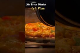 Cheesy Pizza in Air Fryer | #airfryer #airfryerrecipes #shorts #shortvideo #pizza