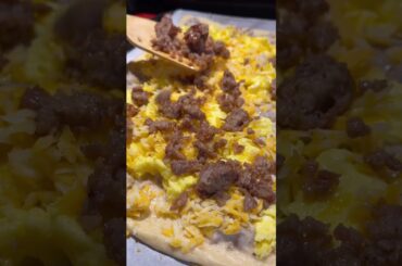 Turned canned dough into breakfast! #food #cooking #watchoutforthenew #pizza #easyrecipe