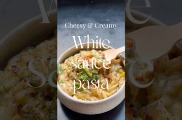 White sauce pasta recipe #shortsfeed #food #recipe
