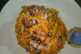 First try at Spaghettoni Amatriciana!