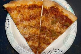 Homemade New York style pizza