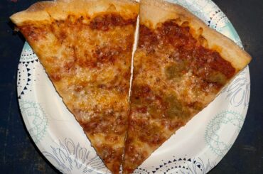 Homemade New York style pizza