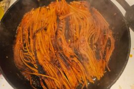 2nd time making spaghetti all'assassina. Delicious!