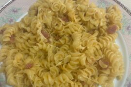 Pasta with celebrese sausage and cheese :)
