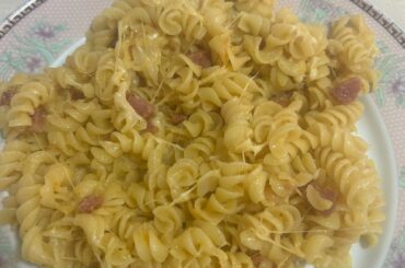 Pasta with celebrese sausage and cheese :)