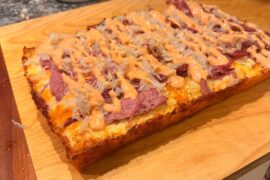 St Pattys Day Reuben pizzas