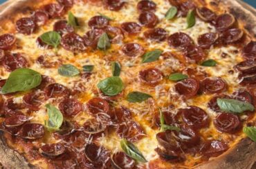 Pepperoni, Mozzarella, Pecorino Romano, and Basil 🌿