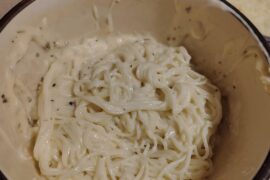 Alfredo Sauce & Angel Hair - nothing fancy