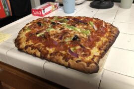 Pizza for dinner?  Of course why not (12th pizza made so far)!