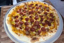 Would you smash? Pepperoni, hot Italian sausage and pepperoncini!