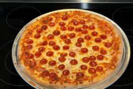 New York and Detroit style pies I made