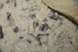 First time making mushroom risotto