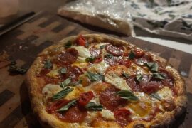 Pizza from our in-house wood fired pizza oven