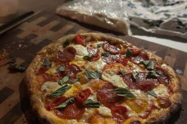 Pizza from our in-house wood fired pizza oven