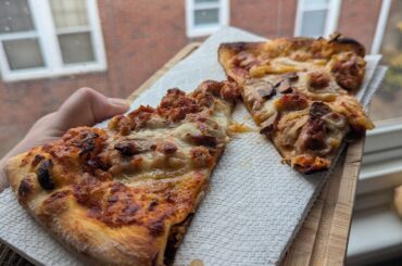 Sausage, Sweet onion, and portabello mushrooms