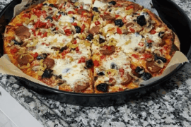 freshly baked pizza ready to enjoy