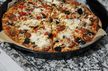 freshly baked pizza ready to enjoy