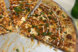 My new fav _ buffalo chicken, made with homemade NY classic crust and baked at home oven 550F. Am I delusional or do I make a near perfect crust? Lol