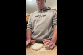 Day 129 of making pizza every day. Dough stretching/banging tutorial.