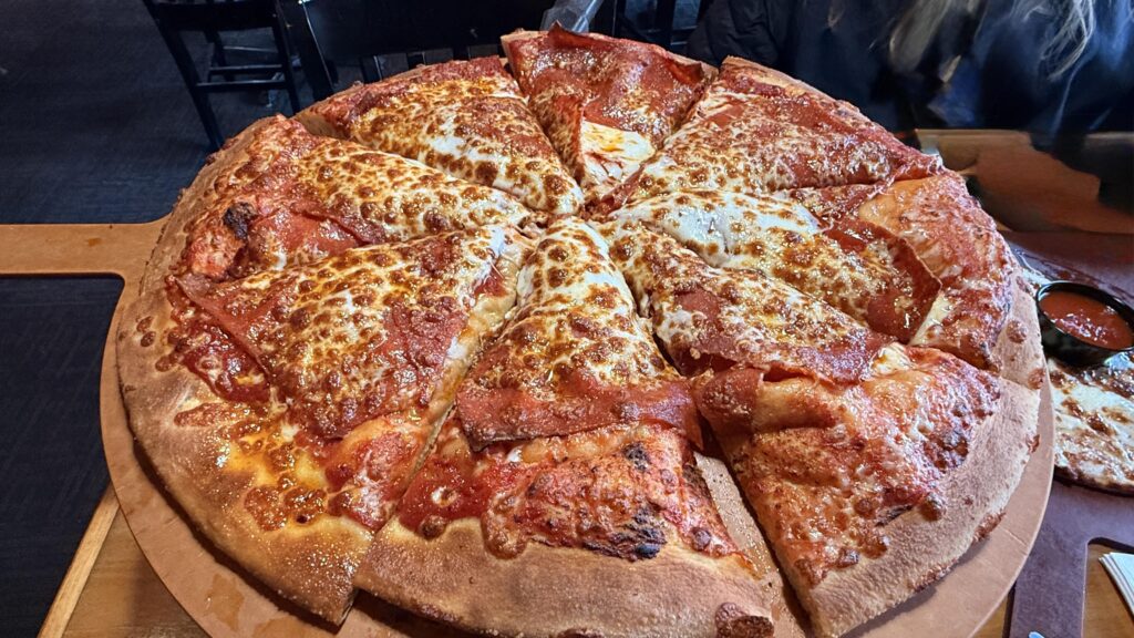 Pepperoni pizza in Portland Maine. Amazing!!