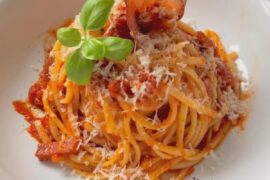 Linguine with Nduja, Speck & Grappa