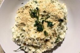 Very Roman Risotto with cicoria and pecorino