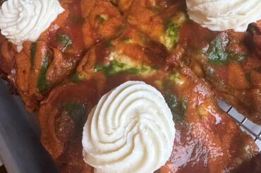 Detroit style with Ricotta Swirls