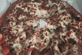 16 inch donner and chicken tikka pizza.