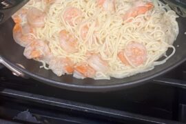 Made shrimp scampi for the first time.