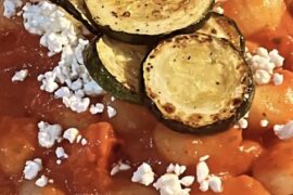 Gnocci ala vodka wih cheese and zucchini