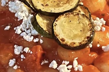 Gnocci ala vodka wih cheese and zucchini