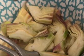 Marinaded artichoke side dish