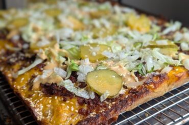 Detroit-style Big Mac pizza.