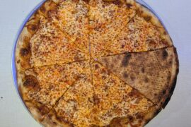 Some NY style regular pizza with a 4 hr slow cooked sauce.