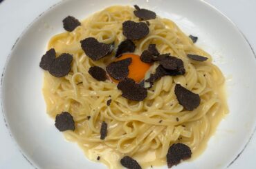 Tagliarini with truffle, butter, parmesan & egg yolk