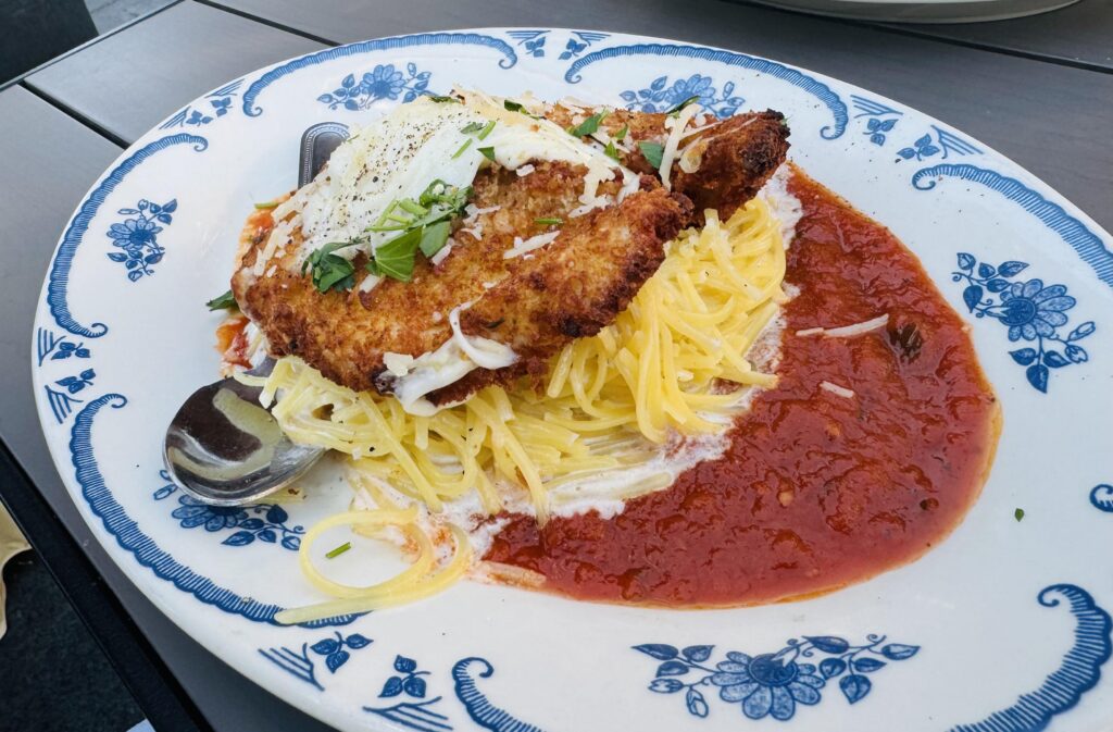 Any idea what sauce is being used in this Chicken Milanese pasta?