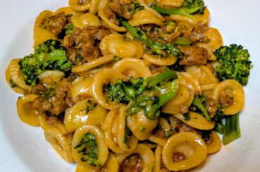 Orecchiette with sausage and broccolini