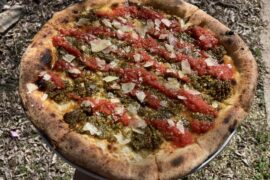 Arugula/Sun-Dried Tomato/Cashew Pesto w/red sauce