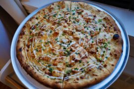 Buffalo Chicken Pizza, no Tomato sauce. Im very critical of my cooking, but this came out the best one we’ve ever had