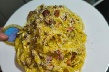 Another try at carbonara. With pancetta this time
