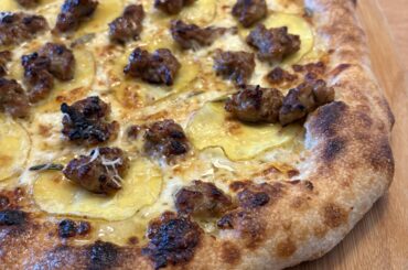 Potato and Italian Sausage Pizza