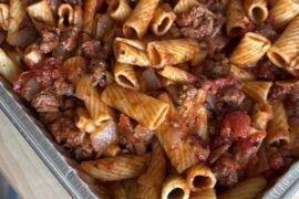 I know I can’t finish a whole box of pasta but I choose to make one anyway