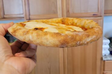 May not be the prettiest, but tweaking my high protein/low calorie pizza recipe. Today's product. 700 calories, 58 protein, 55 carbs. Smallish. Roughly 9 in. Cooked on a steel. Lighting makes everything too yellow.