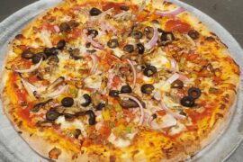 A Supreme Pizza I Made at Work!