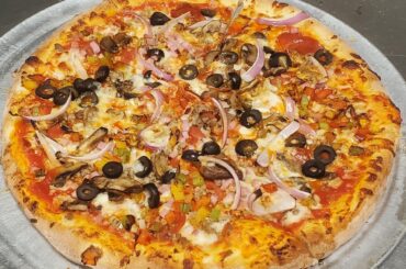 A Supreme Pizza I Made at Work!