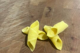 Garganelli with pesto, potatoes, and green beans